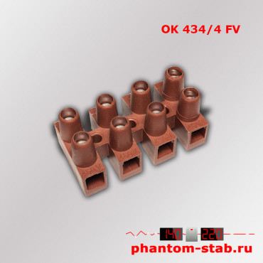 Клеммная колодка DKC OK-434/12 FV (4pin) Клеммная колодка DKC OK-434/12 FV (4pin)